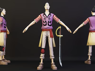 Modern game character thief 3d model Modern game character thief 3d model