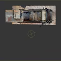 Vintage Industrial Equipment With Metal Workbench Top Roller Mechanism And Drawers
