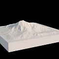 Commercial 3D Geological Terrain Model Equipment With Layered Structure And Snow Capped Top