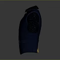 Stylish Blue And Gold Gradient Vest With Short Sleeved Shirt Collar