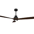 Modern Ceiling Fan With Wooden Blades Black Motor And Built In Light