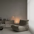 Modern Minimalist Entryway Cabinet And Side Cabinet With Built In Design And Decorative Items