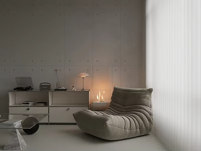 Modern Minimalist Entryway Cabinet And Side Cabinet With Built In Design And Decorative Items 3d model