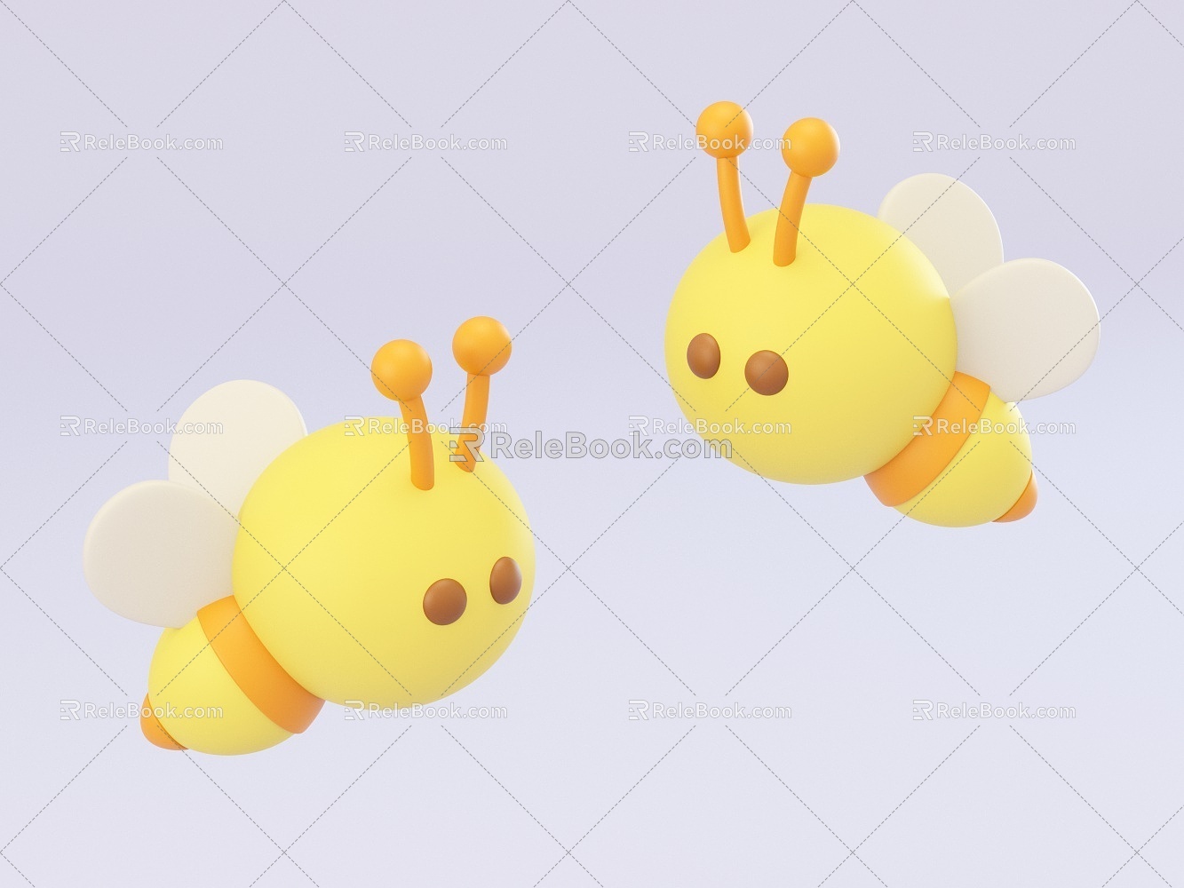 cartoon bee cartoon animal 3d model