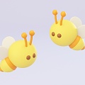 cartoon bee cartoon animal 3d model