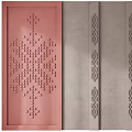Modern Background Wall With Pink Gray Panels And Geometric Embossed Patterns 3d model