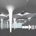 Modern Architectural Complex Featuring Circular Roofs Geometric Layout And Green Surroundings