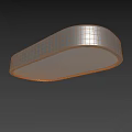 Modern Simple Gray Round Flush Mount Ceiling Light With Soft White Illumination 3d model