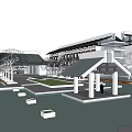 New Chinese Architecture Huizhou Architecture 3d model