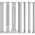 Various Styles Of Classic Roman Columns With Ornate Capitals And Fluted Shafts