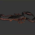 Detailed Red Scorpion Reptile 3D Model Isolated On Gray Background 3d model
