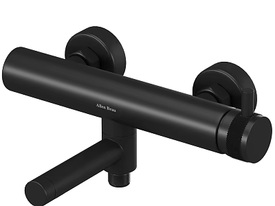 Black Wall Mounted Faucet Modern Minimalist Design For Bathroom Or Kitchen 3d model