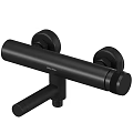 Black Wall Mounted Faucet Modern Minimalist Design For Bathroom Or Kitchen