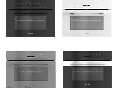 Miele Kitchen Ovens In Black White Gray And Modern Design Styles 3d model