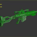 Modern Sniper Rifle With High Power Scope Metallic Body Tactical Design And Precision Components