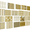 Decorative Room Dividers Featuring Various Intricate Patterns And Design Styles 3d model