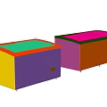 AUCMA Double Commercial Display Freezers With Ice Cream Fruit Patterns