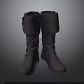 Stylish Knee High Leather Boots With Adjustable Strap Details For Daily Use