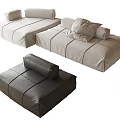 Modern Multiplayer Sofa Sofa Single Sofa Leather Sofa 3d model