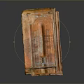 Ancient Red Architectural Brick With Carved Texture And Layered Structure