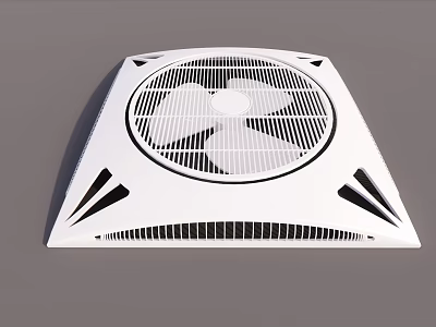 Modern Ceiling Mounted Air Conditioner Fan With White Grille And Ventilation 3d model