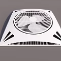 Modern Ceiling Mounted Air Conditioner Fan With White Grille And Ventilation 3d model