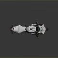 Stylish White Yamaha Sport Motorcycle With Red Rims And Reflective Surface Design