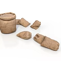 Handmade Natural Material Daily Necessities Clay Pot And Cloth Bags For Home Storage