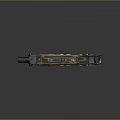 Stylish Submachine Gun With Graffiti Art Design And Black White Brown Color Pattern Details