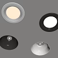 Modern downlight spotlight open-mounted downlight bull-eye lamp adjustable angle spotlight 3d model