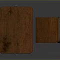 Wooden Desk and Chair Set with Metal Frame and Wooden Surface and Drawer