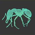 Detailed 3D Rendered Ant With Red Yellow Body And Long Yellow Legs