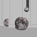 Moon Shaped Decorative Lights with Realistic Lunar Texture for Modern Home Interior Decoration