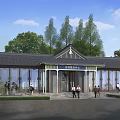 New Chinese Visitor Reception Center A Club Visitor Reception Center 3d model