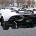 Hyundai Lamborghini Lamborghini Ultra sports car Car with Interior 3d model