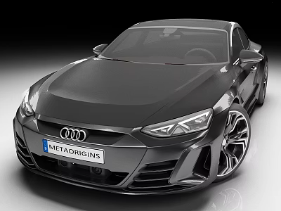 Black Audi Sports Car Exterior Design With Sleek Body And Modern Headlights 3d model Black Audi Sports Car Exterior Design With Sleek Body And Modern Headlights 3d model