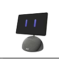Smart Machines With Display Screen And Adjustable Stand On Gray Base