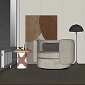 Modern single sofa 3d model