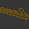 Vintage Wooden Hand Plane Tool With Smooth Crafted Surface And Handle