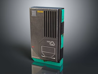 Industrial Commercial Equipment With Metal Casing Ventilation Slots And Control Panel 3d model