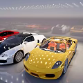 Diverse Car Models In Multiple Colors And Unique Styles On 3d model