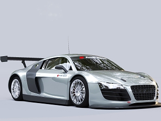 Grey Car sports car Audi R8 3d model