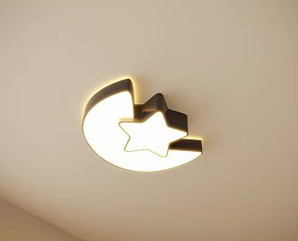 Modern children's room ceiling lamp 3d model