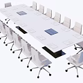 Modern Office Conference Table 3d model