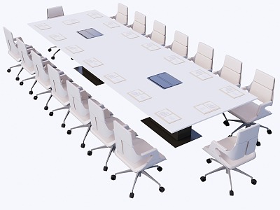 Modern Office Conference Table 3d model