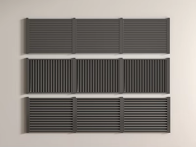 Outdoor aluminum alloy fence 3d model