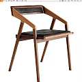 Modern Wooden Frame Leisure Chair With Black Cushion And Ergonomic Armrest Design