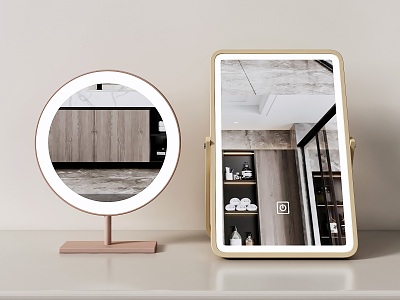 mirror makeup mirror vanity mirror beauty mirror folding mirror 3d model