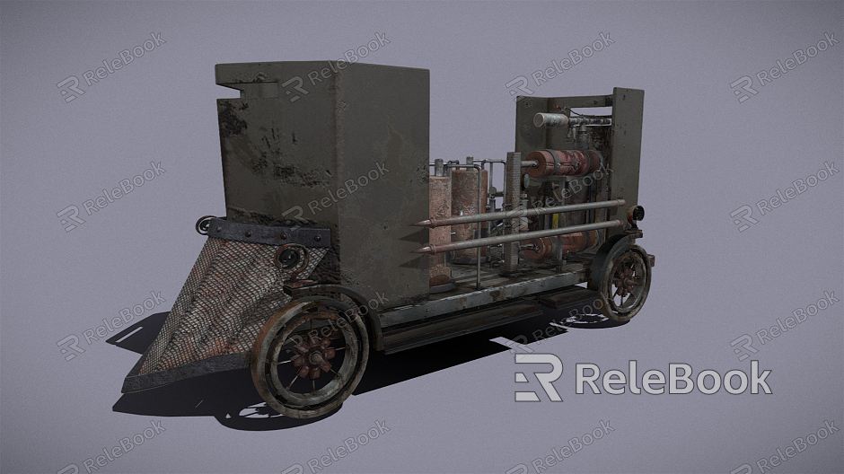 Industrial LOFT train flamethrower car model