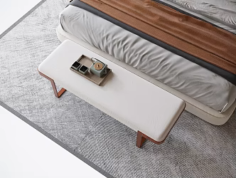 Modern Bed End Stool Bench Sofa Stool 3d model